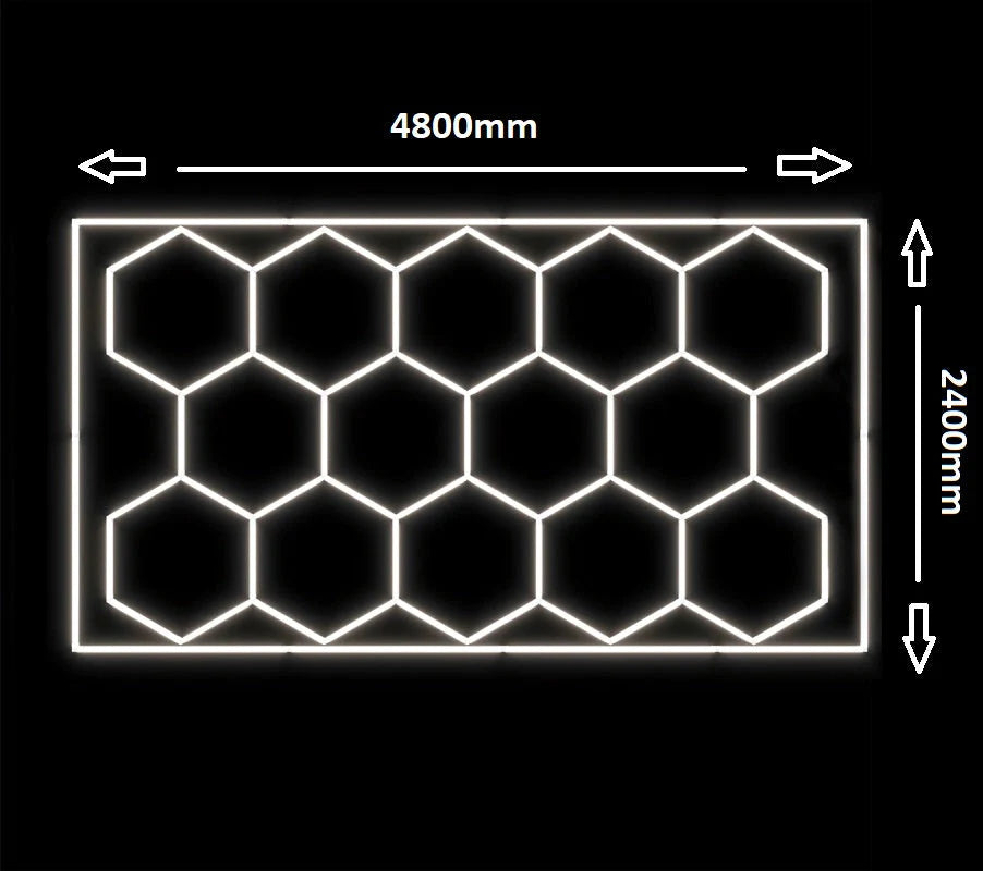 
                      
                        Hexagon Led Beleuchtung 4.8m x 2.4m
                      
                    