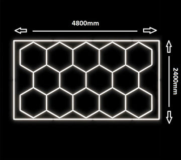 Hexagon Led Beleuchtung 4.8m x 2.4m